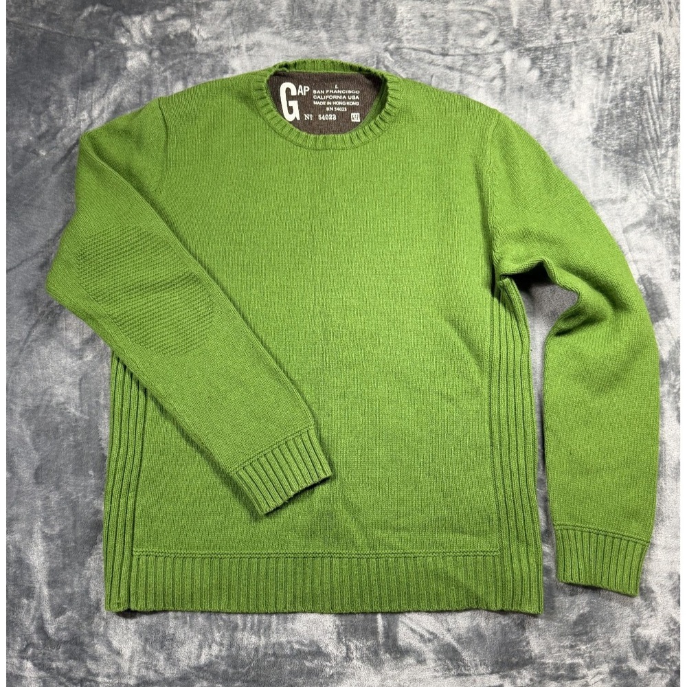 2006 Gap Green Wool Blend Crewneck Sweater Men L